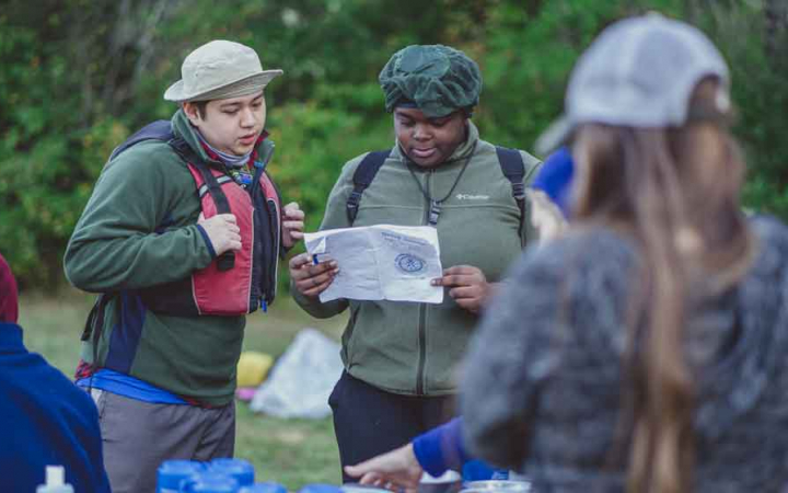canoeing trip for young adults